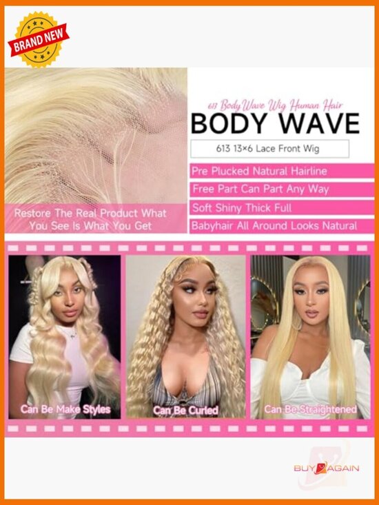 200 Density Human Hair Wig 13x6 HD Lace Front Pre Plucked Glueless main image 5